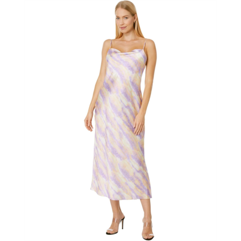 Vince Ikat Tie-Dye Cowl Cami Dress
