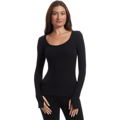 Womens Barefoot Dreams Ultra Soft Rib Long Sleeve Tee