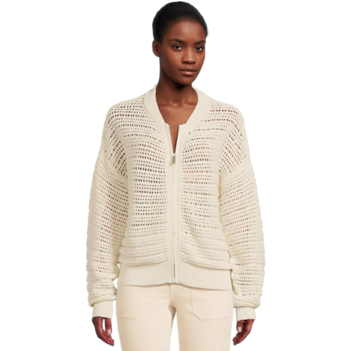 Womens Sanctuary Open Knit Bomber