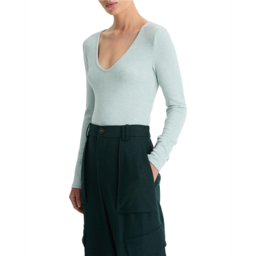 Womens Vince Cozy Long Sleeve V-Neck