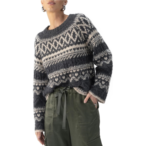 Womens Sanctuary Fairisle Crew Neck Sweater