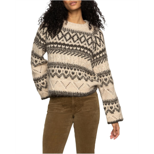 Womens Sanctuary Fairisle Crew Neck Sweater