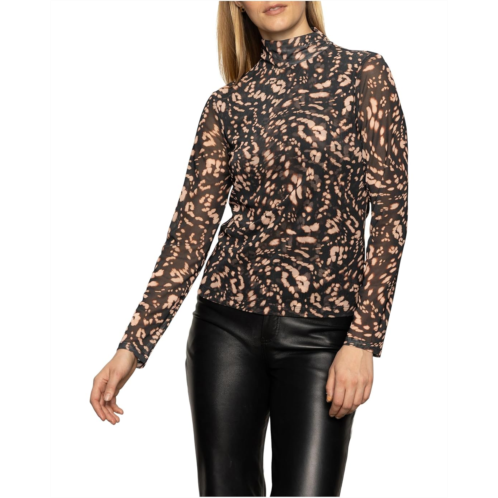 Womens Sanctuary Long Sleeve Mesh Mock