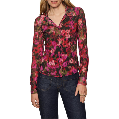 Womens Sanctuary Fitted Mesh Button Down