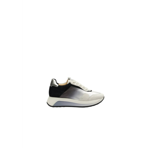 Softwaves womens capri degrade sneakers in white/black