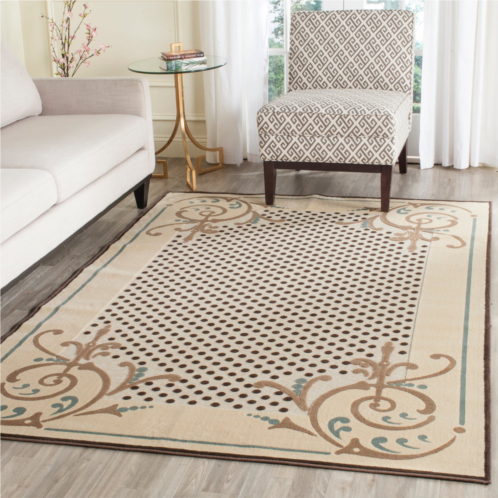 Safavieh martha stewart machine made area rug creme traditional style easy care
