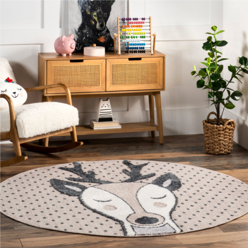 NuLOOM eleanor deer kids tasseled area rug