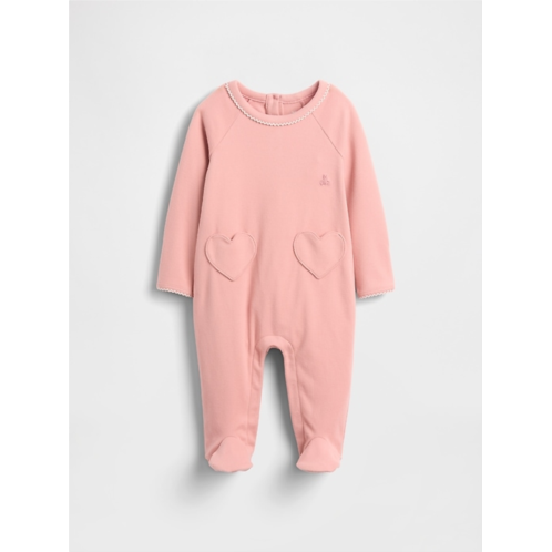 Gap Baby Softspun Heart Pocket Footed One-Piece