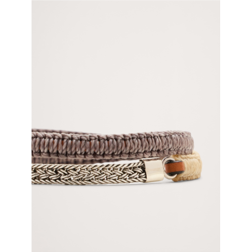 Bananarepublic Artisan Leather Macrame Bracelet by Caputo & Co