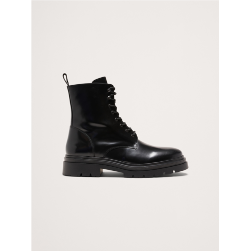 Bananarepublic Italian Leather Combat Boot