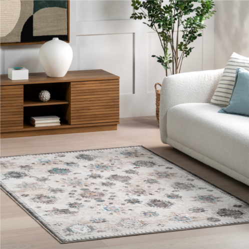 NuLOOM krystin machine washable distressed area rug