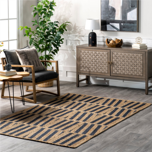 NuLOOM nalle tilted stripes jute area rug