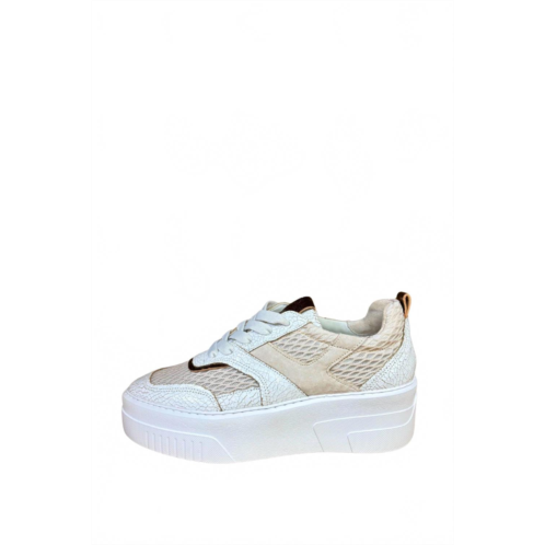 Softwaves womens bibi sneakers in tan/white