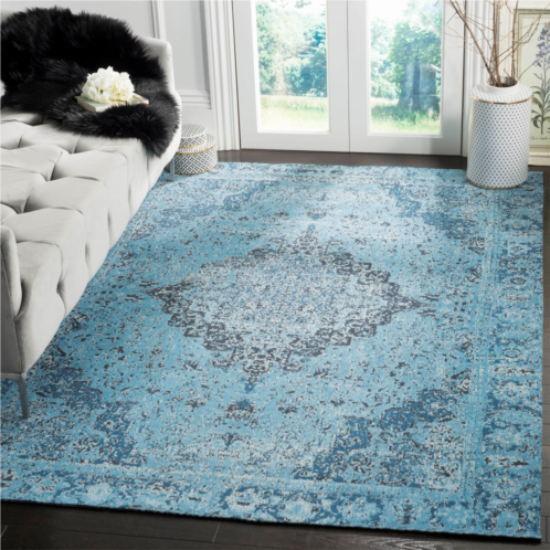 Safavieh classic vintage machine made area rug blue traditional style easy care