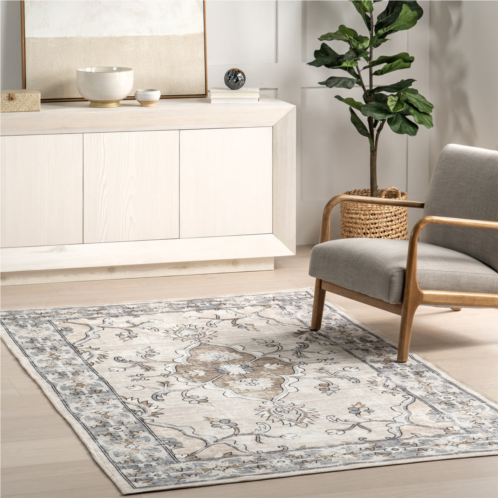 NuLOOM adair traditional floral machine washable area rug