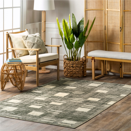 NuLOOM taja transitional geometric machine washable area rug
