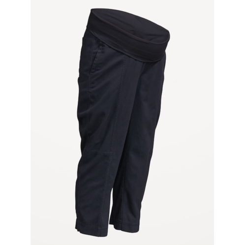OldNavy Maternity Rollover Waist Barrel Leg Ankle Pants