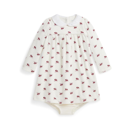 Polo Ralph Lauren Kids Elk-Print Velour Dress & Bloomer (Infant)