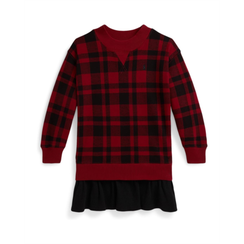 Polo Ralph Lauren Kids Buffalo Check Fleece Dress (Toddler/Little Kid)
