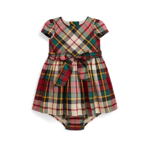 Polo Ralph Lauren Kids Plaid Twill Dress & Bloomer (Infant)