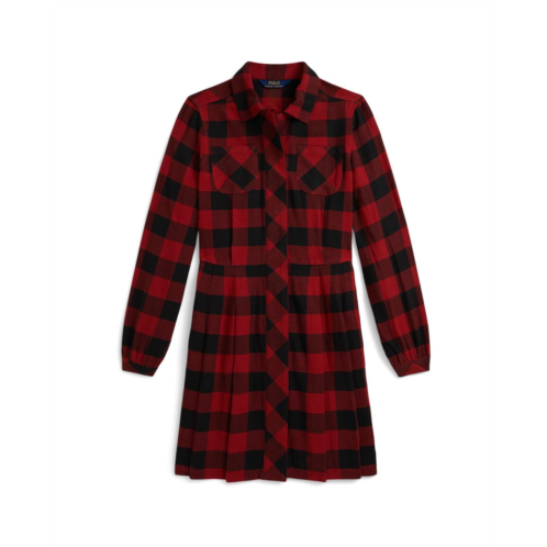 Polo Ralph Lauren Kids Buffalo Check Cotton Twill Dress (Big Kid)