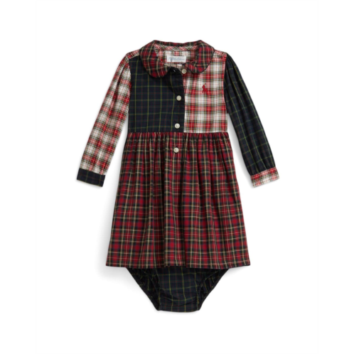 Polo Ralph Lauren Kids Plaid Cotton Poplin Shirtdress & Bloomers (Infant)