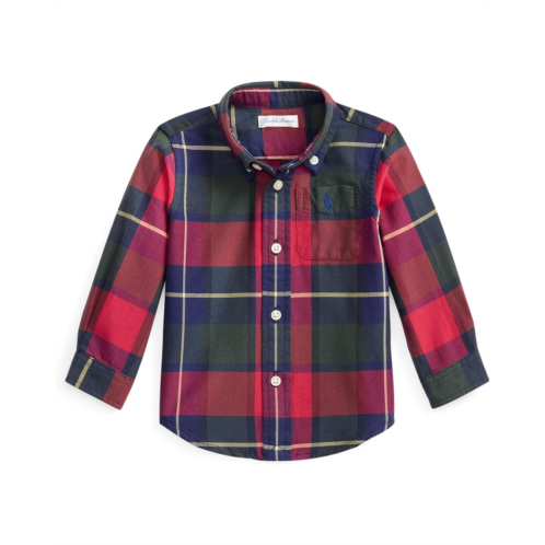 Polo Ralph Lauren Kids Plaid Cotton Oxford Shirt (Infant)