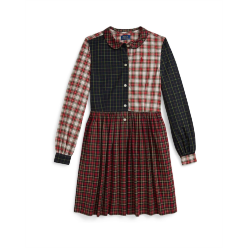 Polo Ralph Lauren Kids Plaid Cotton Poplin Shirtdress (Big Kid)
