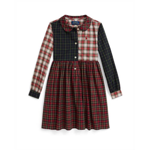 Polo Ralph Lauren Kids Plaid Cotton Poplin Shirtdress (Toddler/Little Kid)