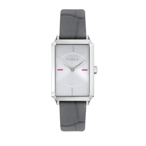 Furla womens diana silver dial calfskin leather watch