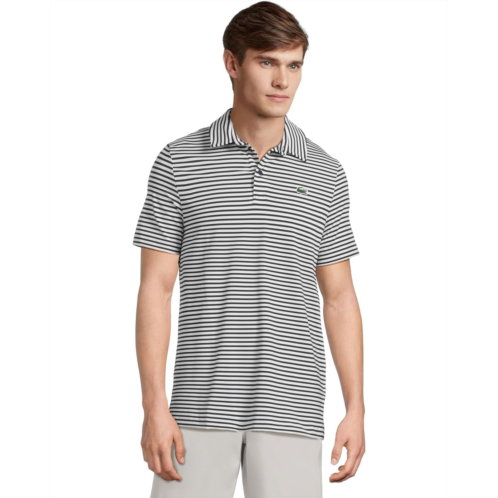 Mens Lacoste Ultra Dry Anti-uv Striped Golf Polo Shirt