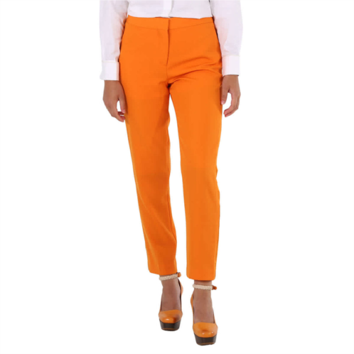 Burberry ladies deep orange aimi mid-rise tailored trousers
