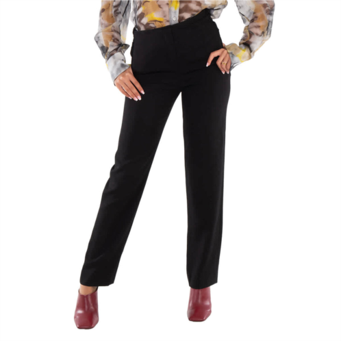 Burberry natasha ruched-waist wool tailored trousers