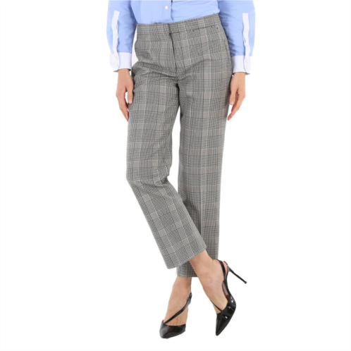 Burberry ladies emma check technical tailored trousers