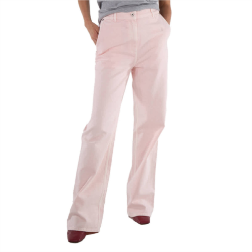 Burberry logo-patch flared cotton jeans