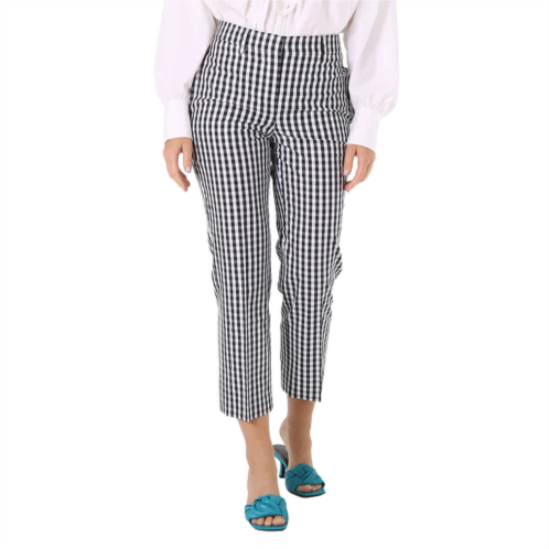 Burberry ladies gingham cropped trousers