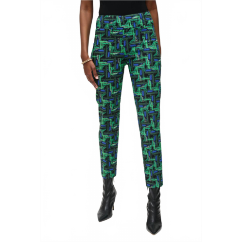 Joseph Ribkoff abstract print slim cropped pant in multi