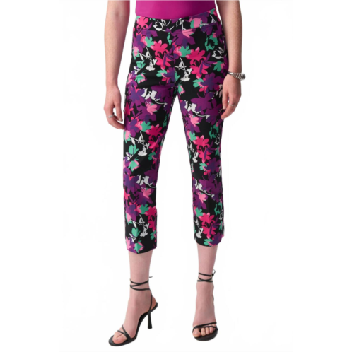 Joseph Ribkoff floral print cropped pants in black/multi