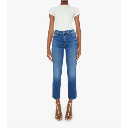 Mother outsider ankle jeans in scorchin hot