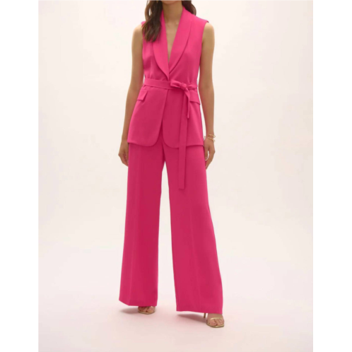 Joseph Ribkoff wide leg pull-on pants in geranium