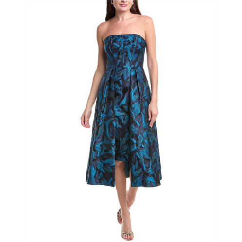 Aidan Mattox floral jacquard midi dress