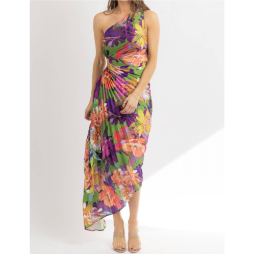 DRESS FORUM ibiza rio pleat midi dress in multi