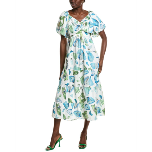 IPPONELLI tiered midi dress