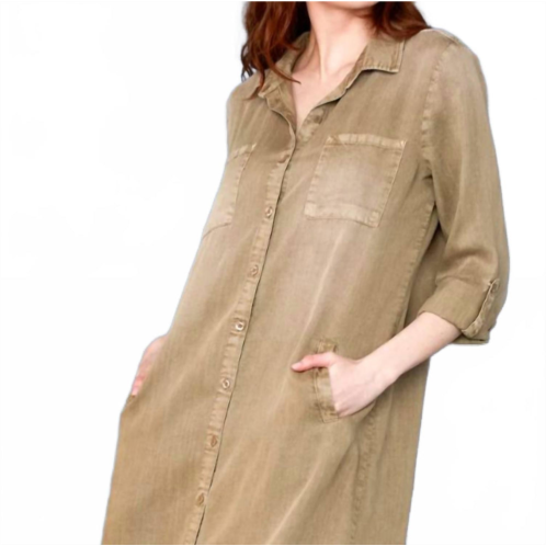 Billy T chill out shirtdress in mushroom