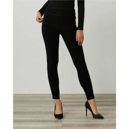Joseph Ribkoff metallic leatherette pant in black