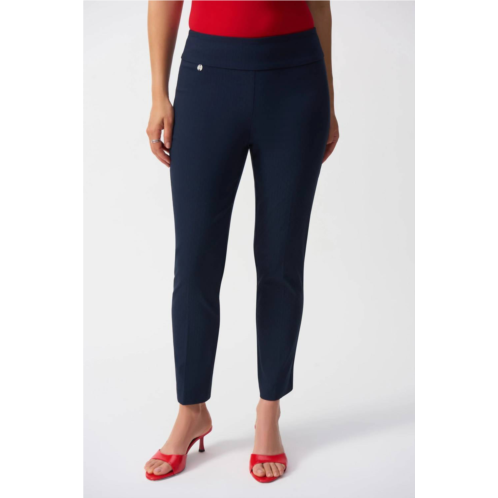 Joseph Ribkoff textured jacquard cropped pants in midnight blue