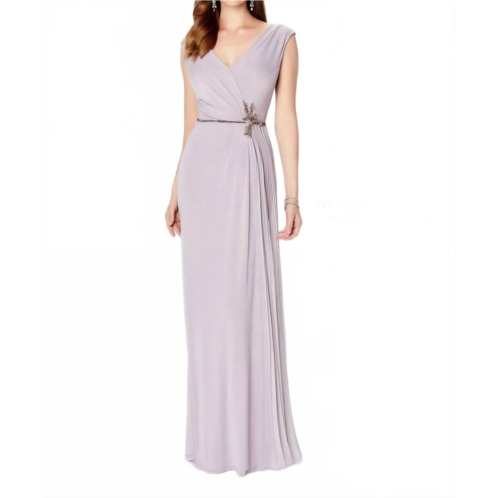 Montage by Mon Cheri cap sleeve a-line gown in light miink