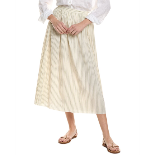 ALEXIS rezza linen-blend midi skirt