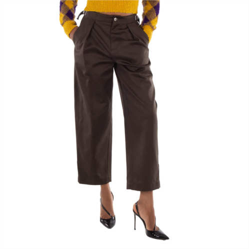 Burberry high-waist cropped cotton trousers