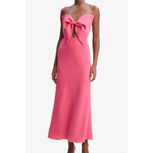 BARDOT paula v-neck midi dress in pink